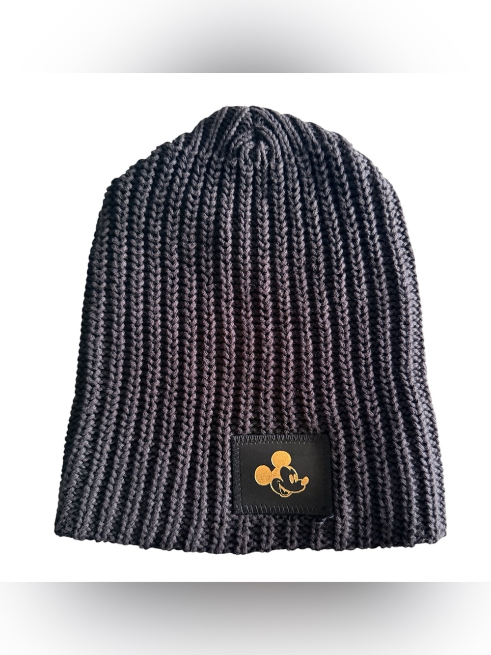Disney x Love Your Melon black ribbed knit beanie.